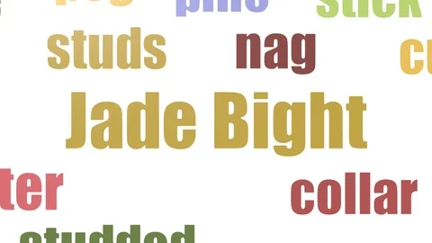 Jade Bight Tag Cloud Animated On White Background Stock-Footage 103094237