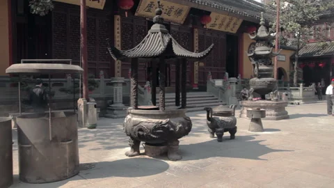 Jade Buddha Temple Shanghai Stock Footage 102510273