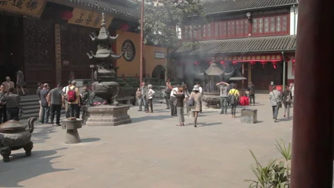 Jade Buddha Temple Shanghai Stock Footage 102510612