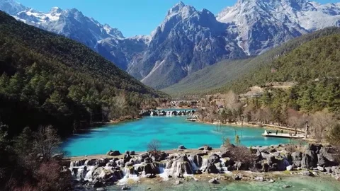 Jade dragon snow mountain Video stock 312841953