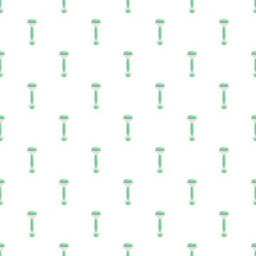 Jade facial rollers seamless pattern for skincare and wellness Stock Illustration