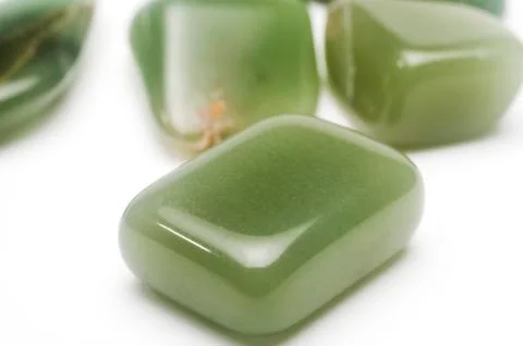 Jade gemstones Stock Photos