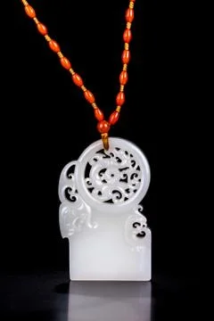 Jade necklace Foto stock