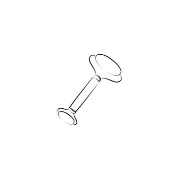 Jade quartz face roller. Massage tool for sculpting the skin, boosting lymphatic Stock Illustration