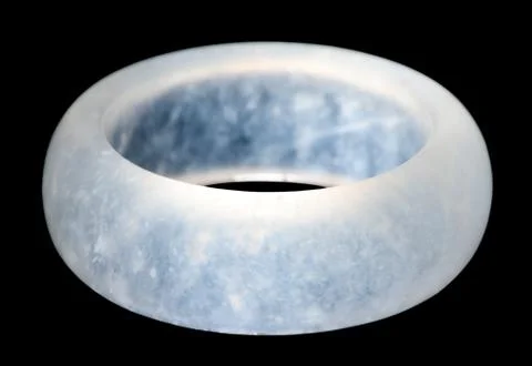 Jade ring with black background Stock Photos