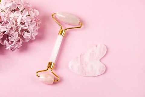 Jade roller and gua sha Stock Photos