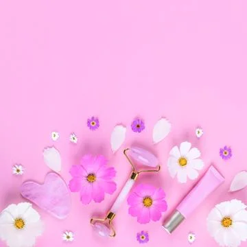 Jade roller and gua sha Stock Photos