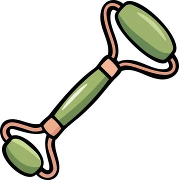 Jade Roller Massage Tool Line Icon Stock Illustration