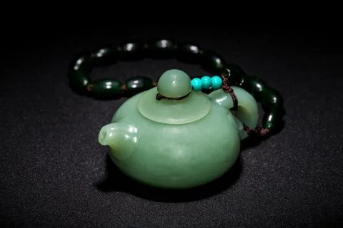 Jade teapot Stock Photos