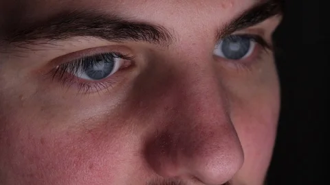 Jaded website developer coding programs in the dark, closeup Stock Footage 125072005