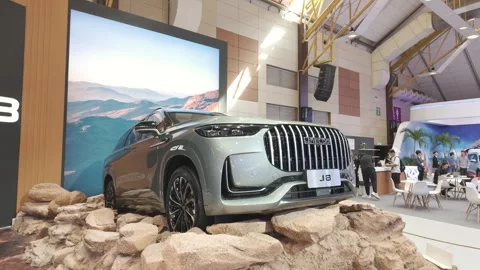 Jaecoo J8 electric SUV displayed at The Malaysia Autoshow 2024 動画素材 276370086