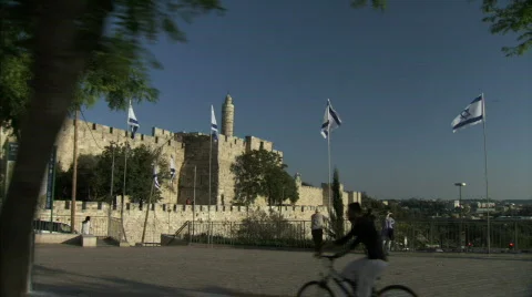 Jaffa Gate in Jerusalem Stock Footage 721720