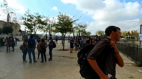 Jaffa Gate - Jerusalem Stock Footage 97103421