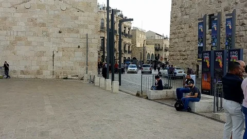 Jaffa Gate - Jerusalem Stock Footage 97103643