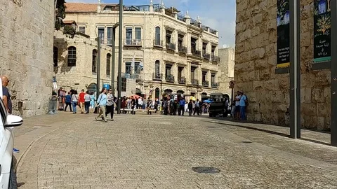 Jaffa Gate - Jerusalem Video stock 97140648