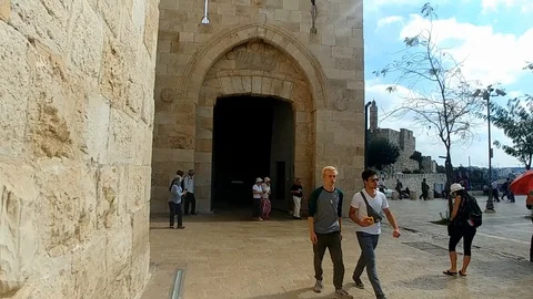 Jaffa Gate - Jerusalem Stock Footage 97140741
