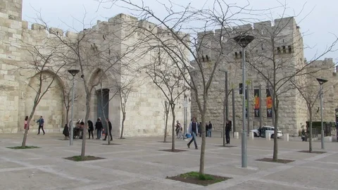 Jaffa Gate, Jerusalem Israel Stockbeeldmateriaal 85963375