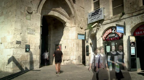 Jaffa Gate - Jerusalem - Timelapse Stock Footage 22796962