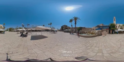 Jaffa Kdumim square 360 Stockbeeldmateriaal 92104227