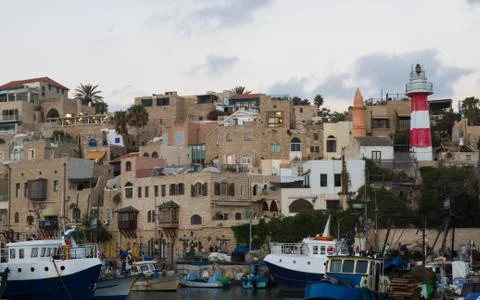 Jaffa port. Stock Photos