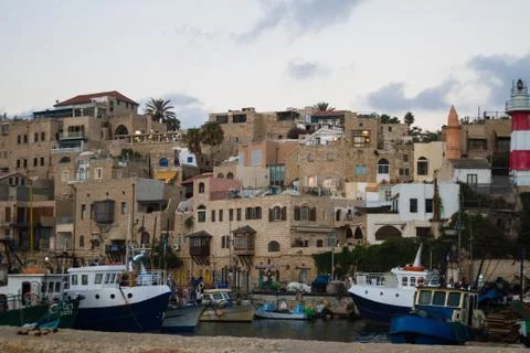 Jaffa port. Stock Photos