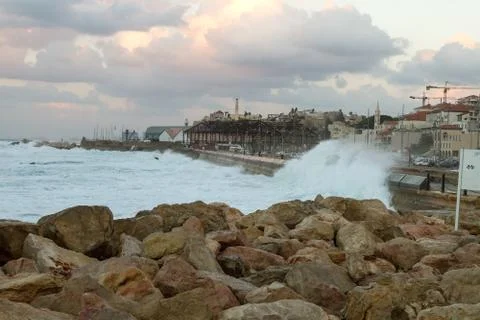 Jaffa port. Stock Photos