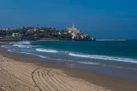 Jaffa seascape Stock Photos