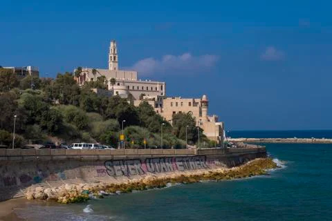 Jaffa seascape Stock Photos