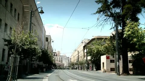 Jaffa Street of Jerusalem 1 Stock Footage 19741411