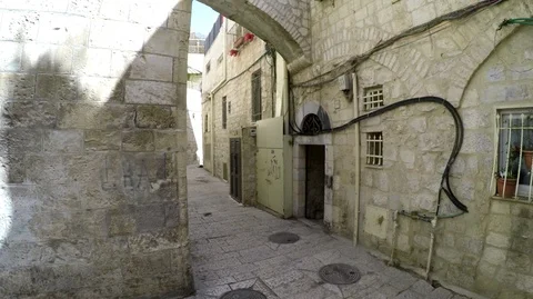 Jaffa Street Jerusalem Stock Footage 122696107