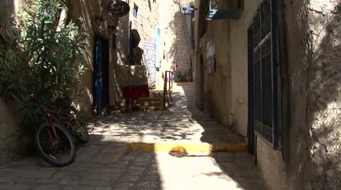 Jaffa. The streets of the old town Stock Footage 51327619
