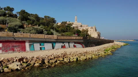 Jaffa (Yafo) Drone Stock Footage 169304002