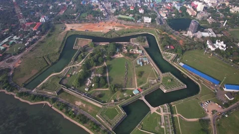 Jaffna fort drone flight Stock Footage 250639908