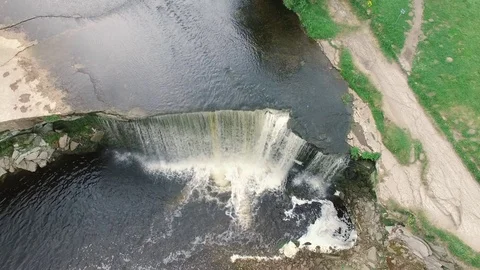 Jagala Waterfall Stock Footage 75606743