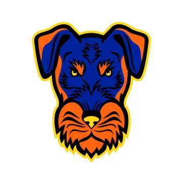 Jagdterrier Front Mascot Stock Illustration