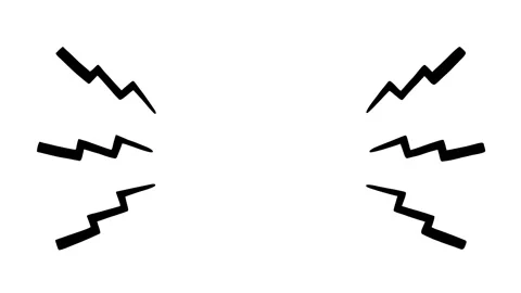 Jagged accent lines, loopable wobbling hand drawn animation Stock Footage 267265203