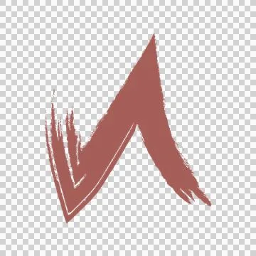 Jagged Brushstroke Chevron Shape brushed black mark abstract Stock Illustration