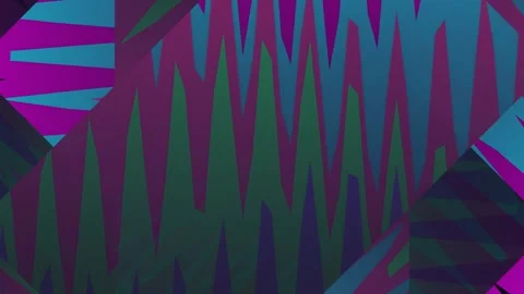 Jagged geometric abstract background in teal and purple tones with geometric pat Stock Footage 330928751