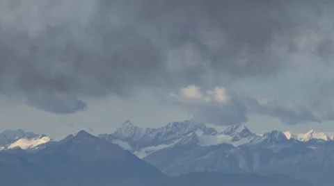 Jagged Peaks Cloudy Stock-Footage 8685894
