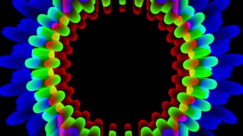 Jagged Rainbow Ring Stock Footage 340305469