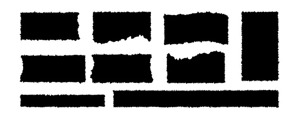 Jagged rectangles collection Stock-Illustration