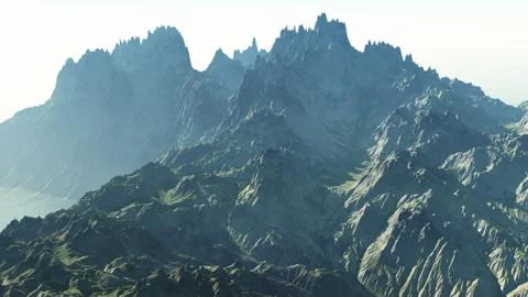 Jagged Rocky Cliffs Illustrazione stock