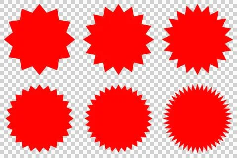 Jagged round sticker backing design set, perfect for discount and sale designs Иллюстрация