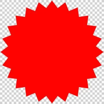 Jagged round sticker backing design, perfect for discount and sale designs Stock Illustration