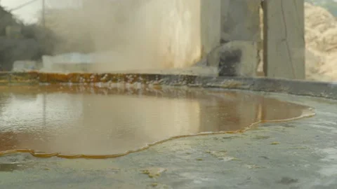 Jaggery making food process in the plant india Stock Footage 221889132