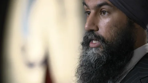 Jagmeet close up speaking at event Video stock 107943932