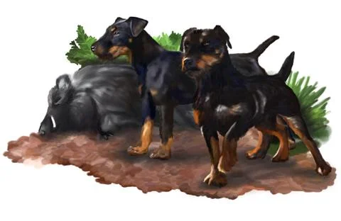 Jagterier Stock-Illustration