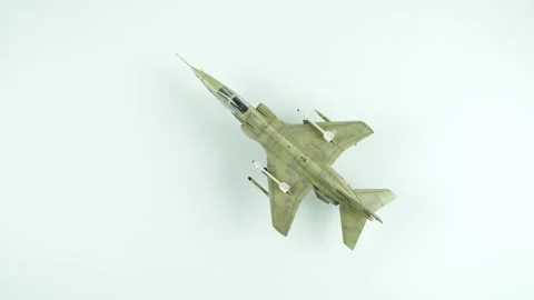 Jaguar Airplane Scale Model Top View. 動画素材 305407253