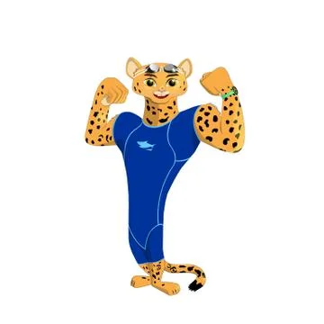 The jaguar athlete Stock Illustration