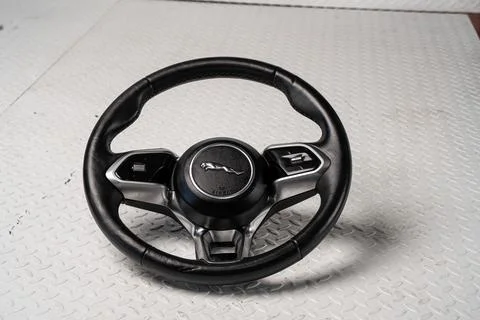 Jaguar branded multifunction steering wheel Foto stock